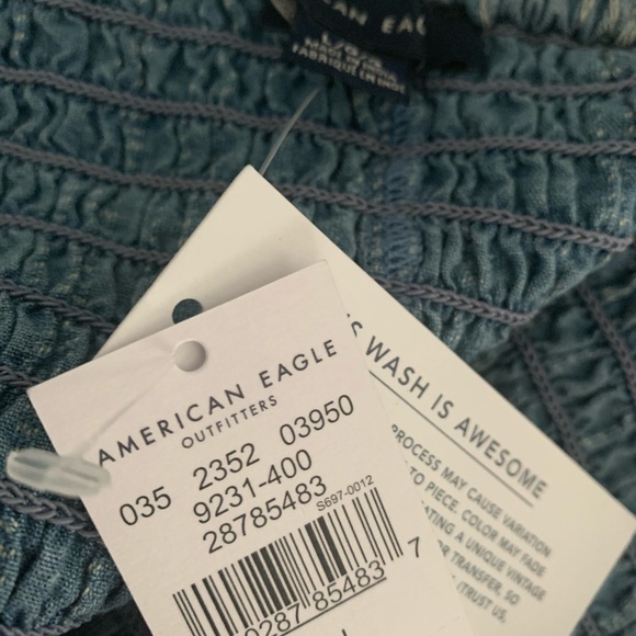 NWT American Eagle Denim Cropped Tube Top - Picture 3 of 3
